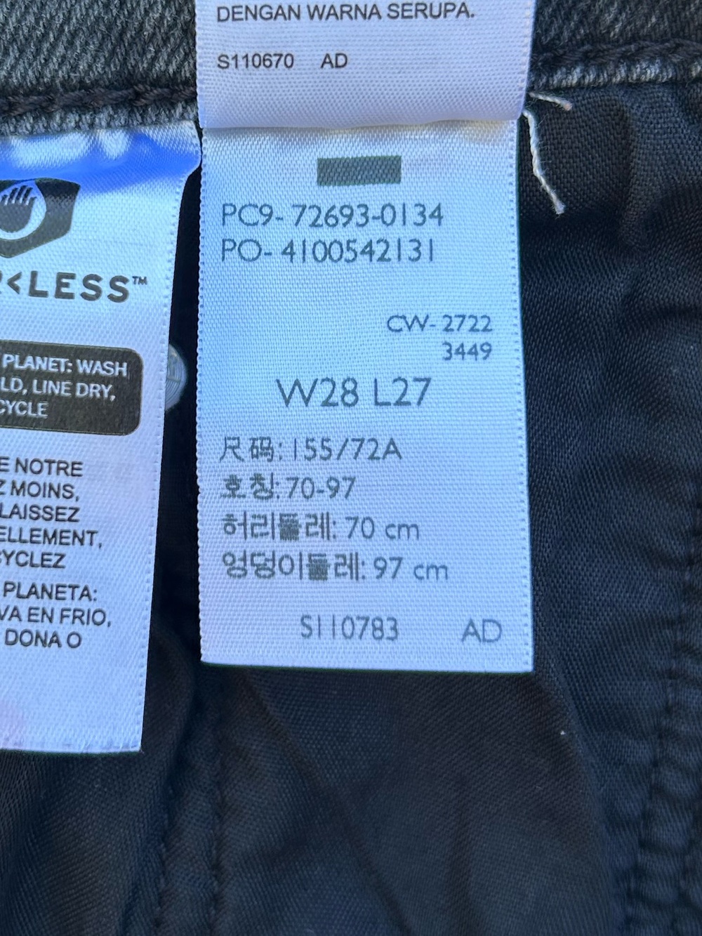 Levi’s Ribcage Straight Ankle Jean Black 28 - Picture 15 of 16
